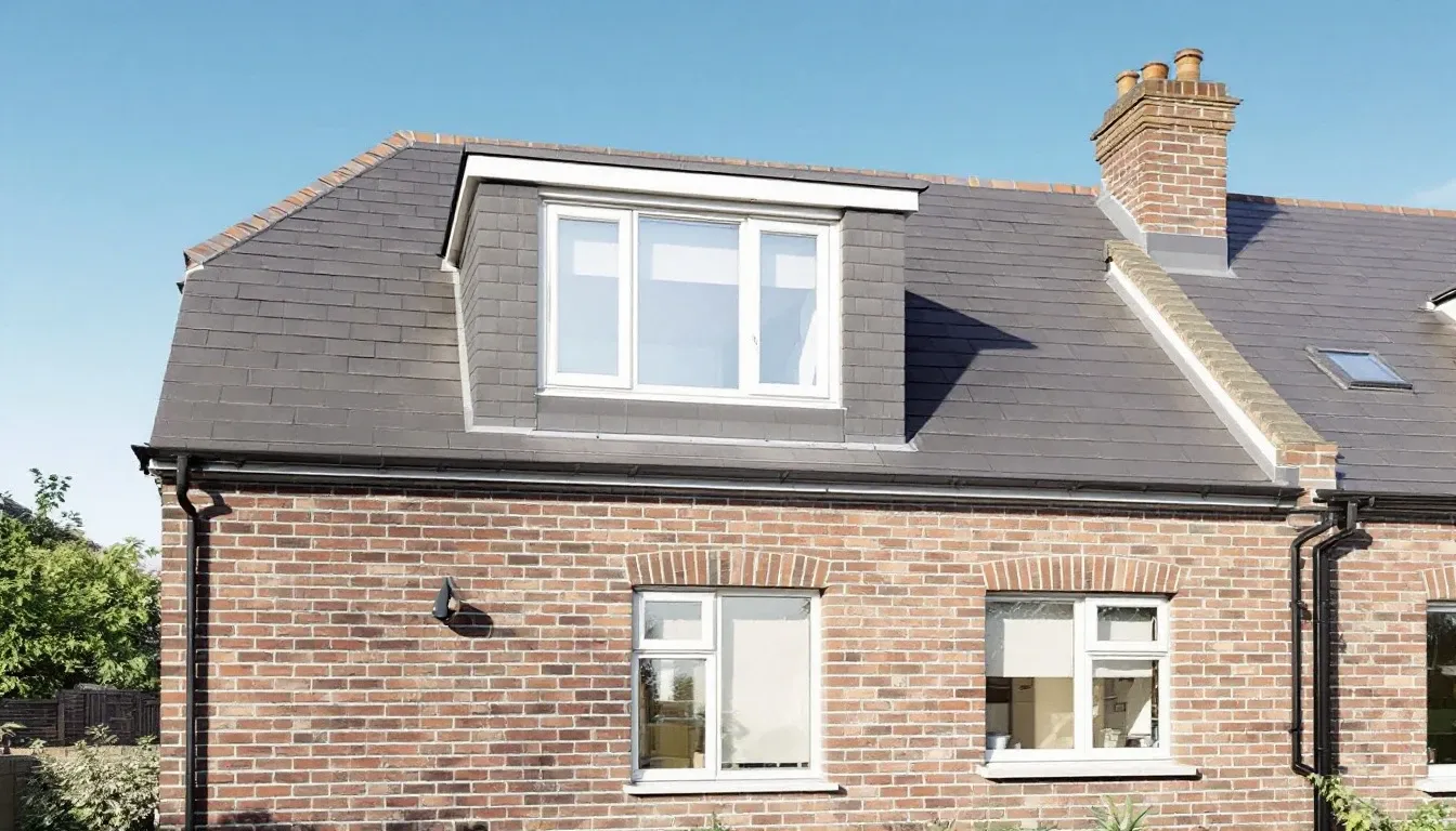 Rear dormer loft conversion on a London Victorian terrace showing completed flat-roof box dormer